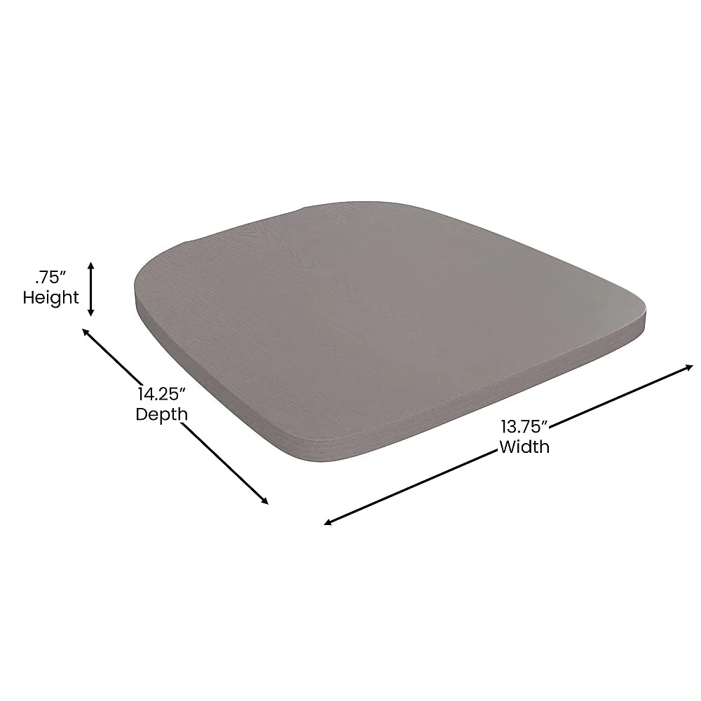 Alamont Home - All-Weather Commercial Stack Chair & Poly Resin Seat - Silver/Gray