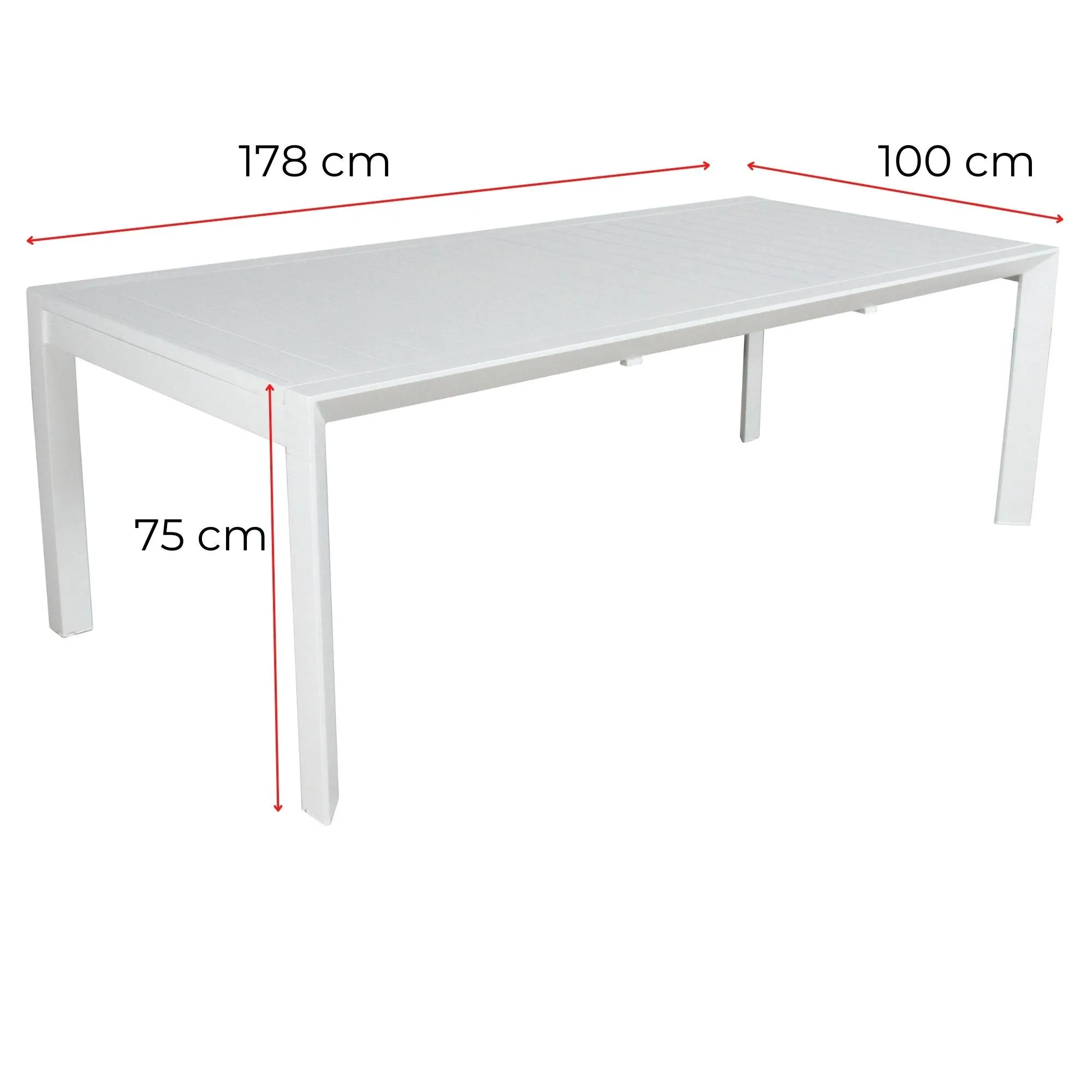 All-Weather 7pc Aluminium Outdoor Dining Set, White