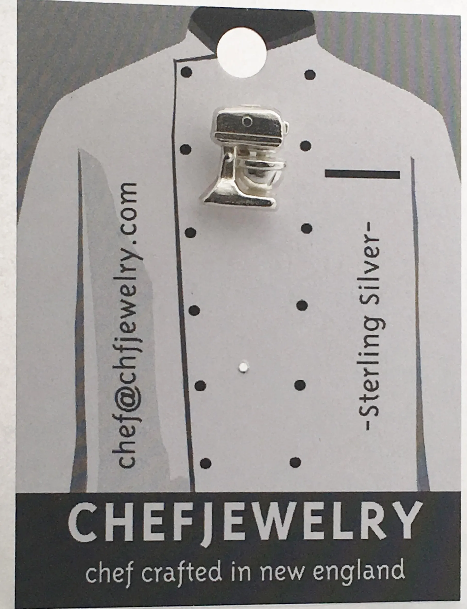 Baker's Standing Mixer Pin in Sterling Silver
