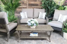 CEDARBROOK 4 PIECE SEATING SET - Love Seat, Club Chair, Swivel Rocker and Coffee Table