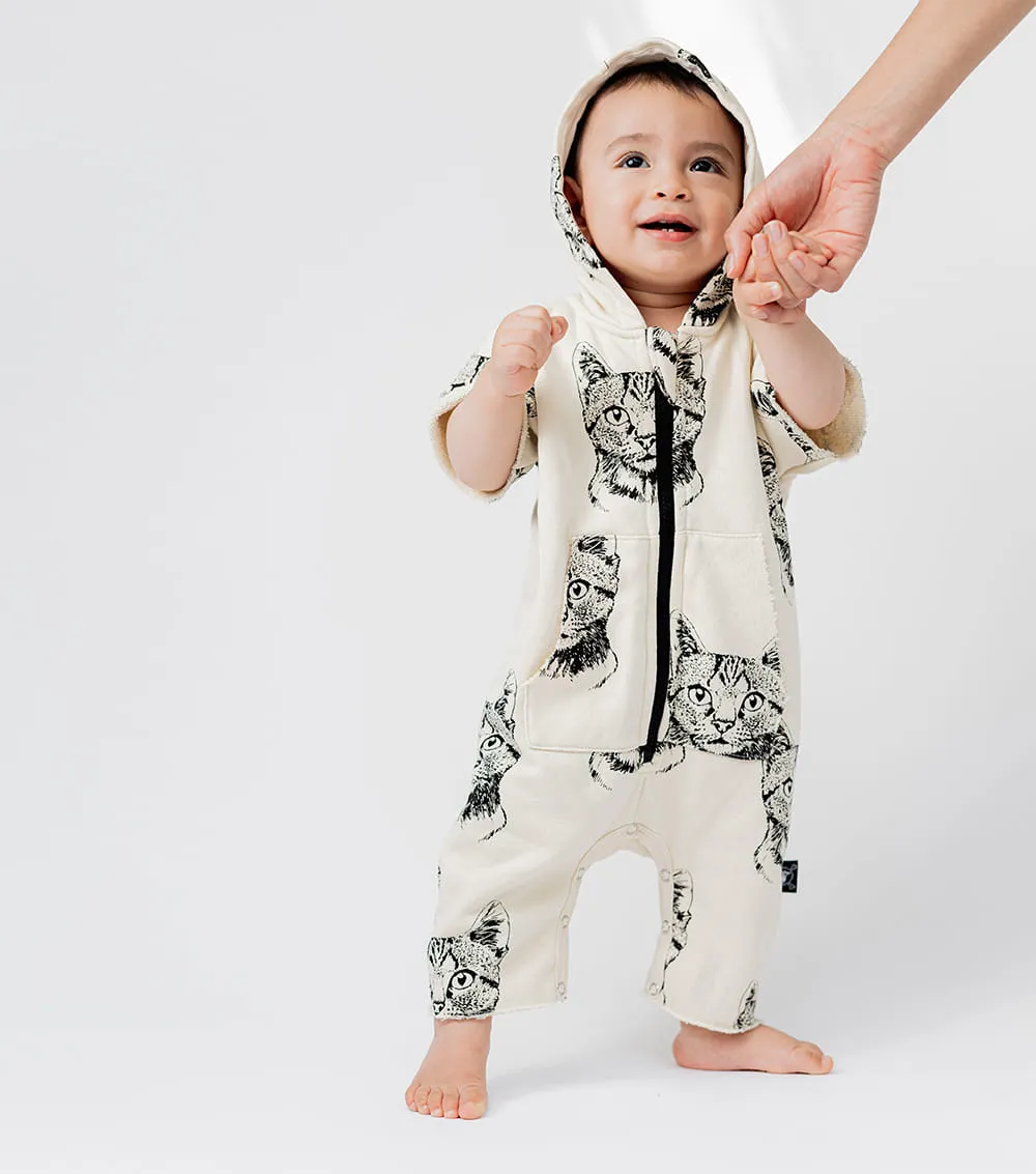 cool cat hooded overall