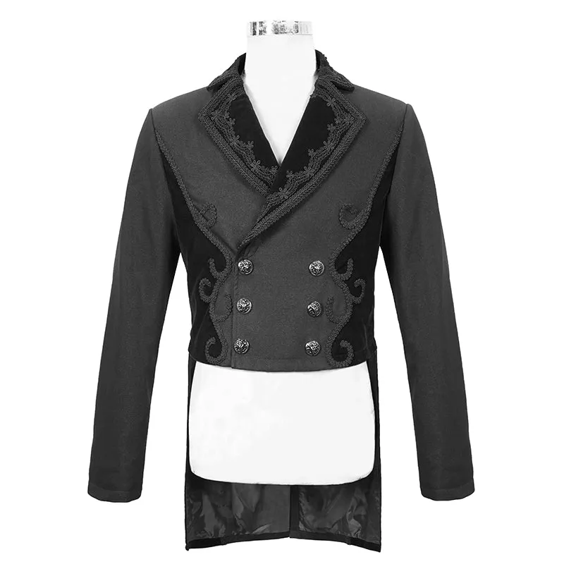 CT17401 black Gothic men dress coat