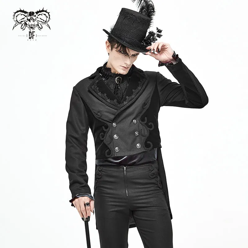 CT17401 black Gothic men dress coat
