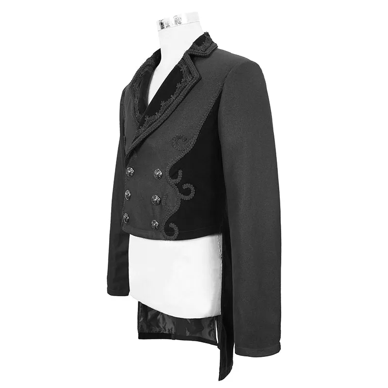 CT17401 black Gothic men dress coat