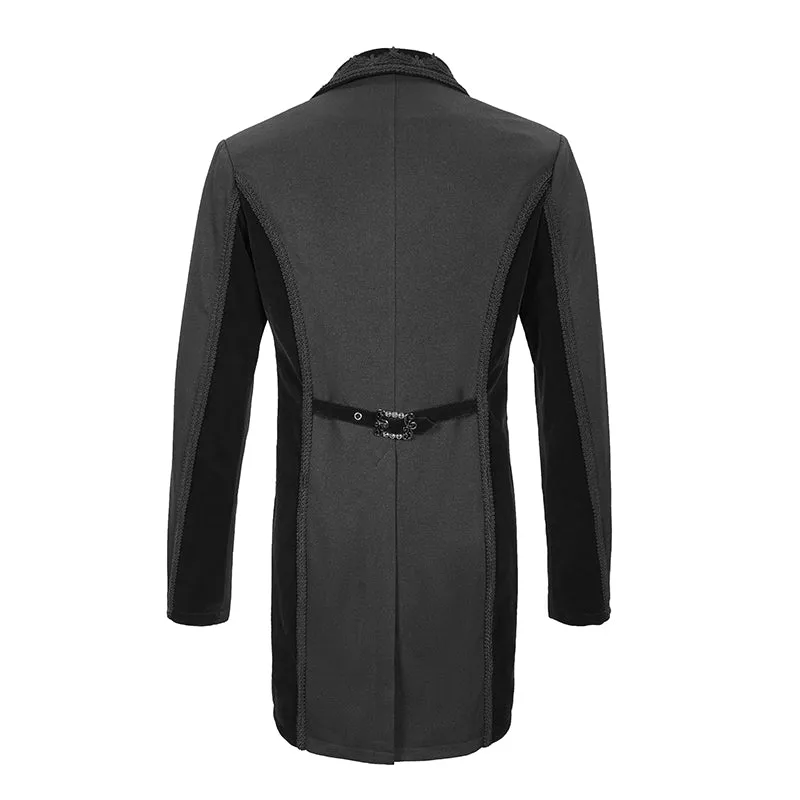 CT17401 black Gothic men dress coat