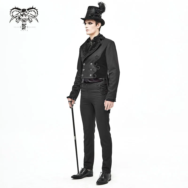 CT17401 black Gothic men dress coat
