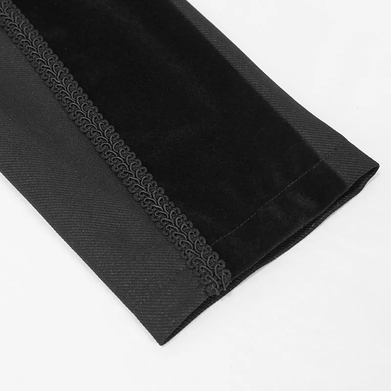 CT17401 black Gothic men dress coat