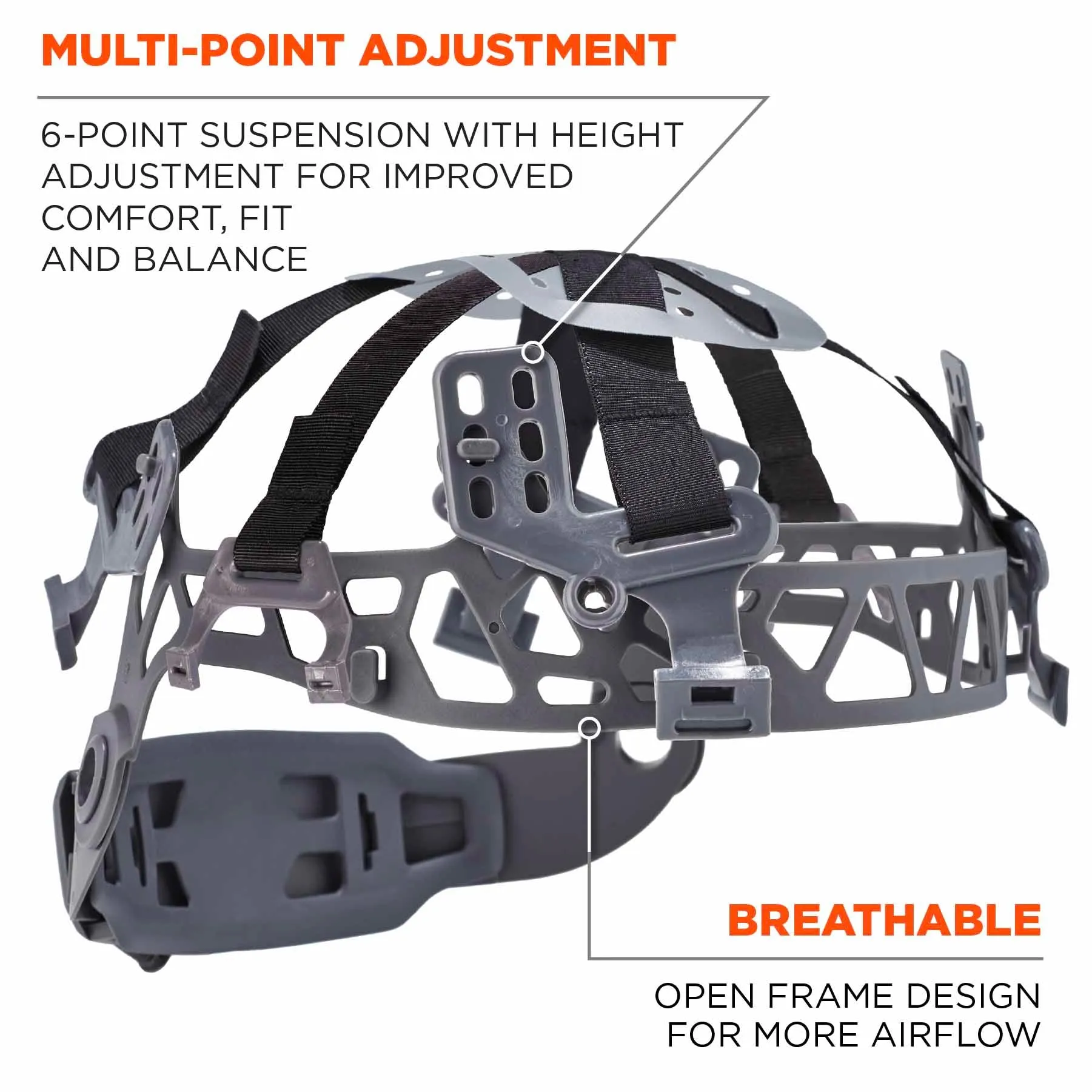Ergodyne 60218 8974V Anti-Fog Smoke Lens Orange Class E Safety Hard Hat Helmet   Visor