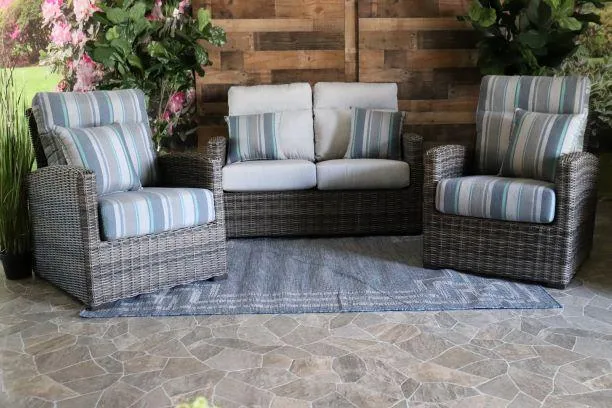 EUREKA 3 PIECE SEATING SET - Love Seat and 2 Club Chair