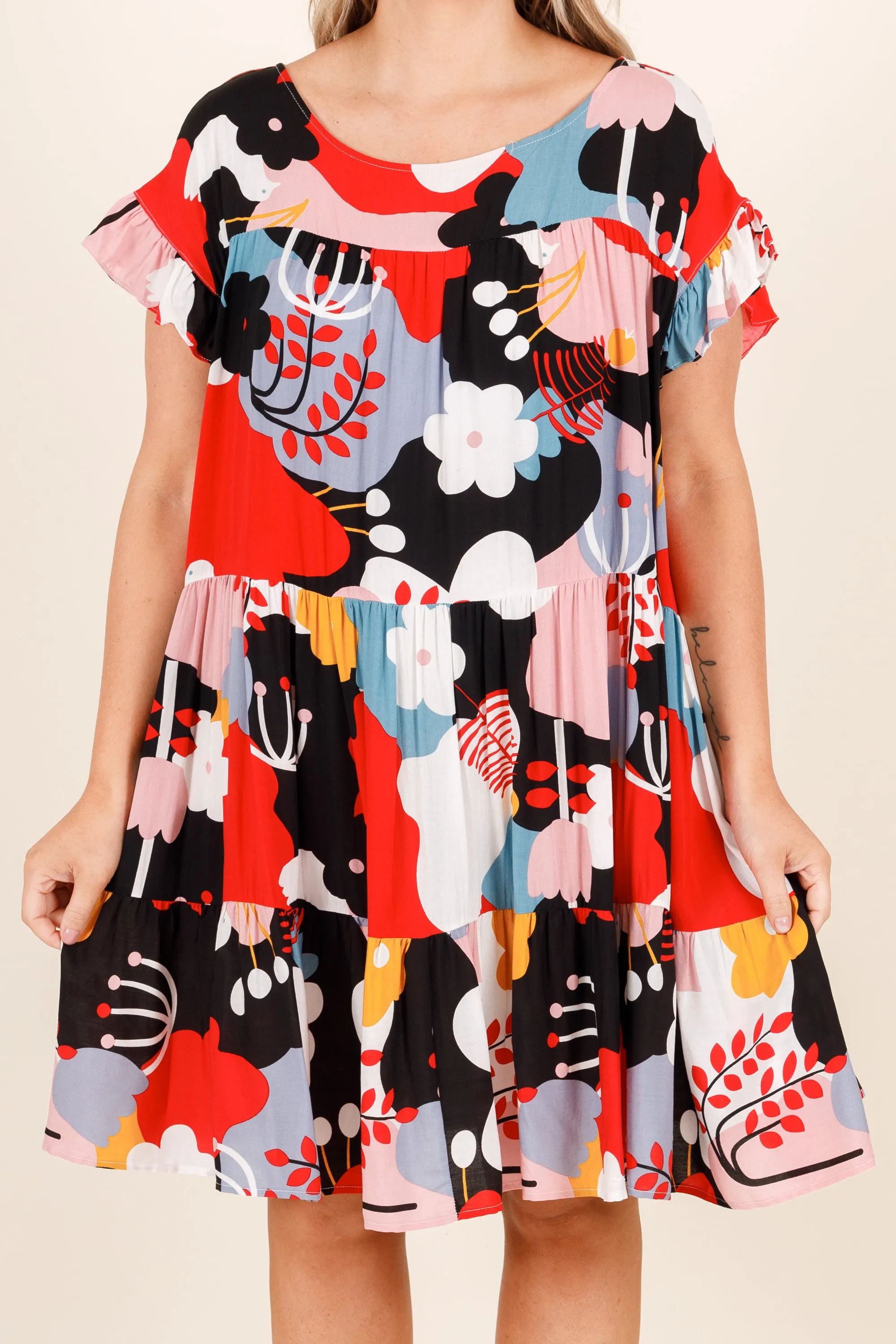Flooding With Perfection Dress, Black