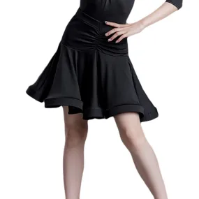 Girls Latin Dance Skirt Ruffle Swing Ballroom Samba Tango Practice Dancewear