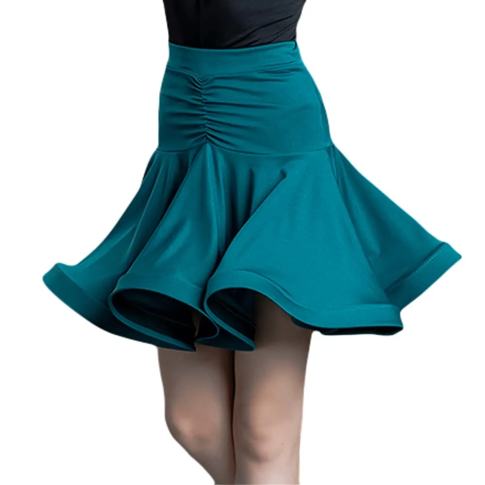 Girls Latin Dance Skirt Ruffle Swing Ballroom Samba Tango Practice Dancewear