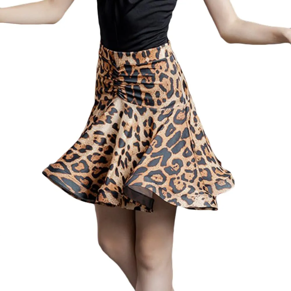 Girls Latin Dance Skirt Ruffle Swing Ballroom Samba Tango Practice Dancewear