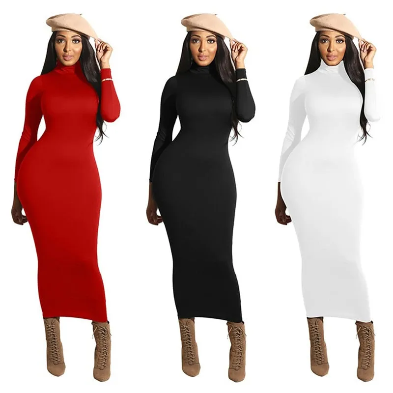Got Covered Bodycon Long Dress