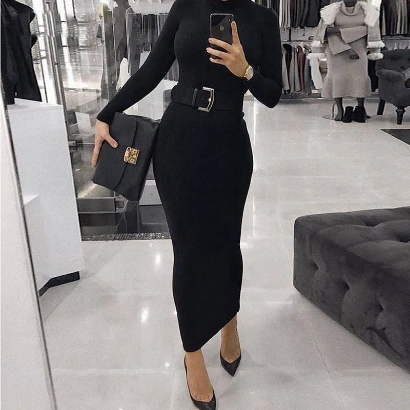 Got Covered Bodycon Long Dress