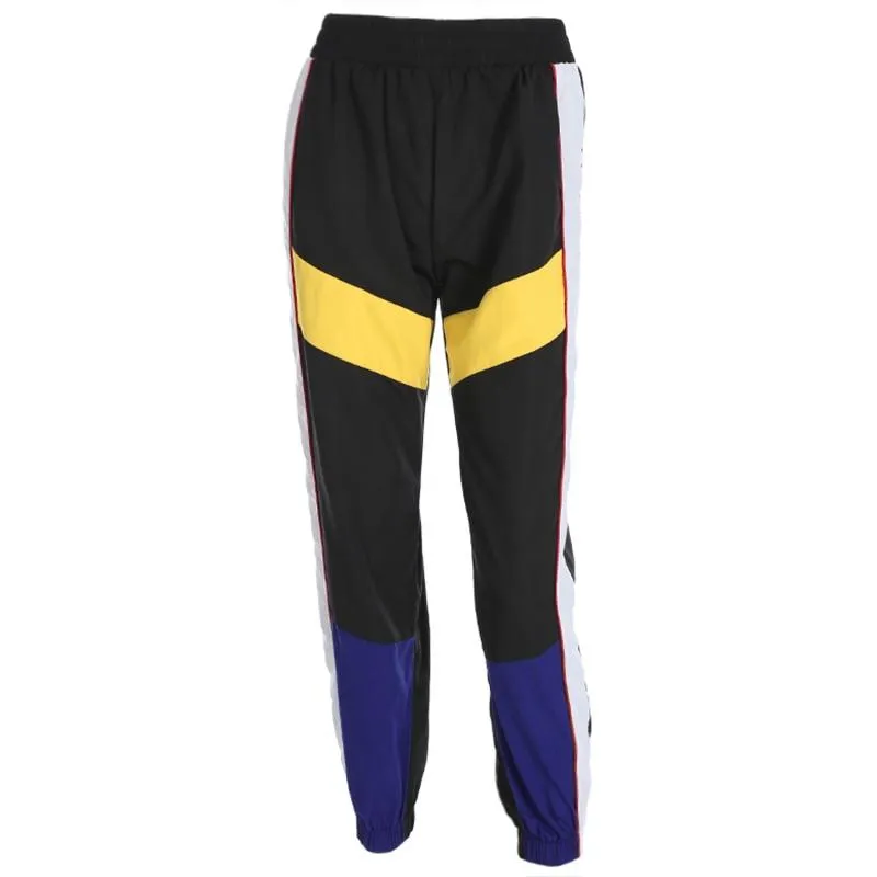 High Waist Patchwork Cargo Pants