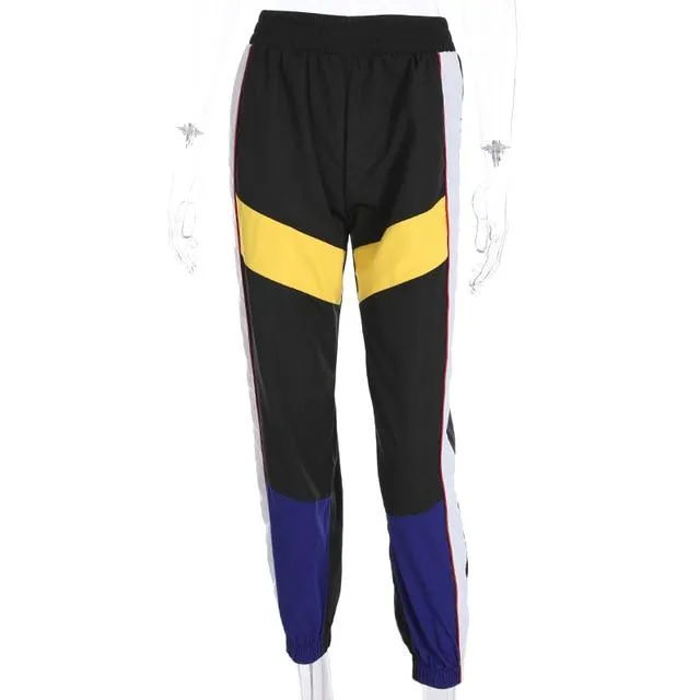 High Waist Patchwork Cargo Pants