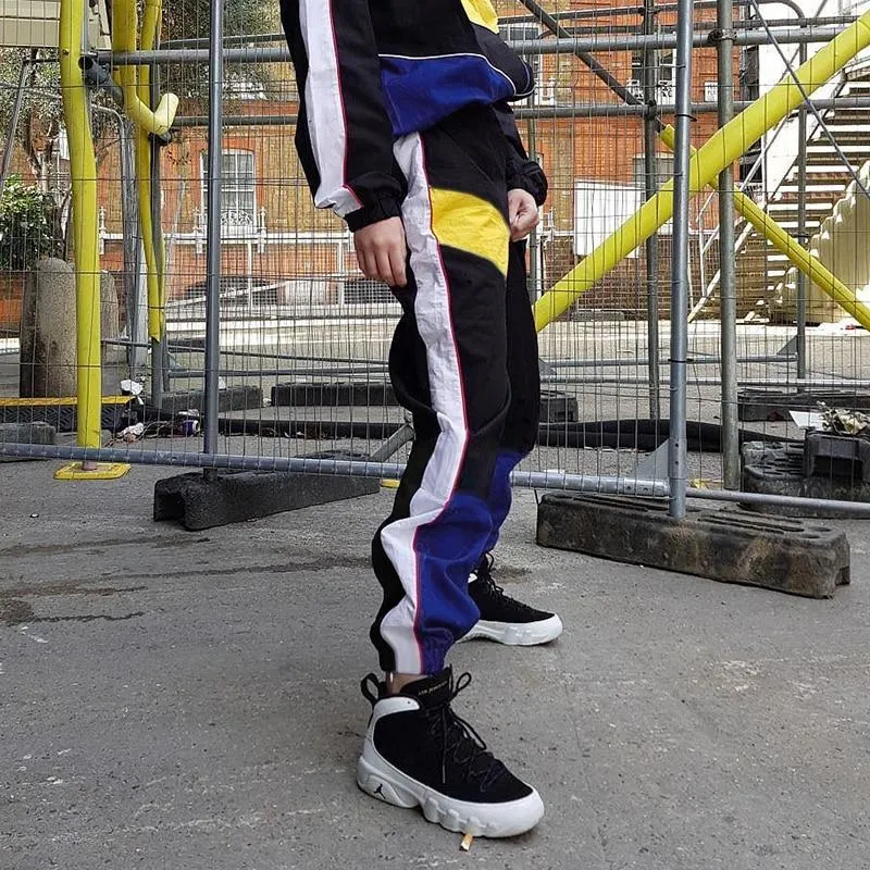 High Waist Patchwork Cargo Pants