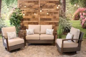 KENNET 4 PIECE SEATING SET - Love Seat, 2 Swivel Rockers and Coffee Table