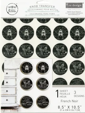 Knob Transfers by Re-Design - French Noir
