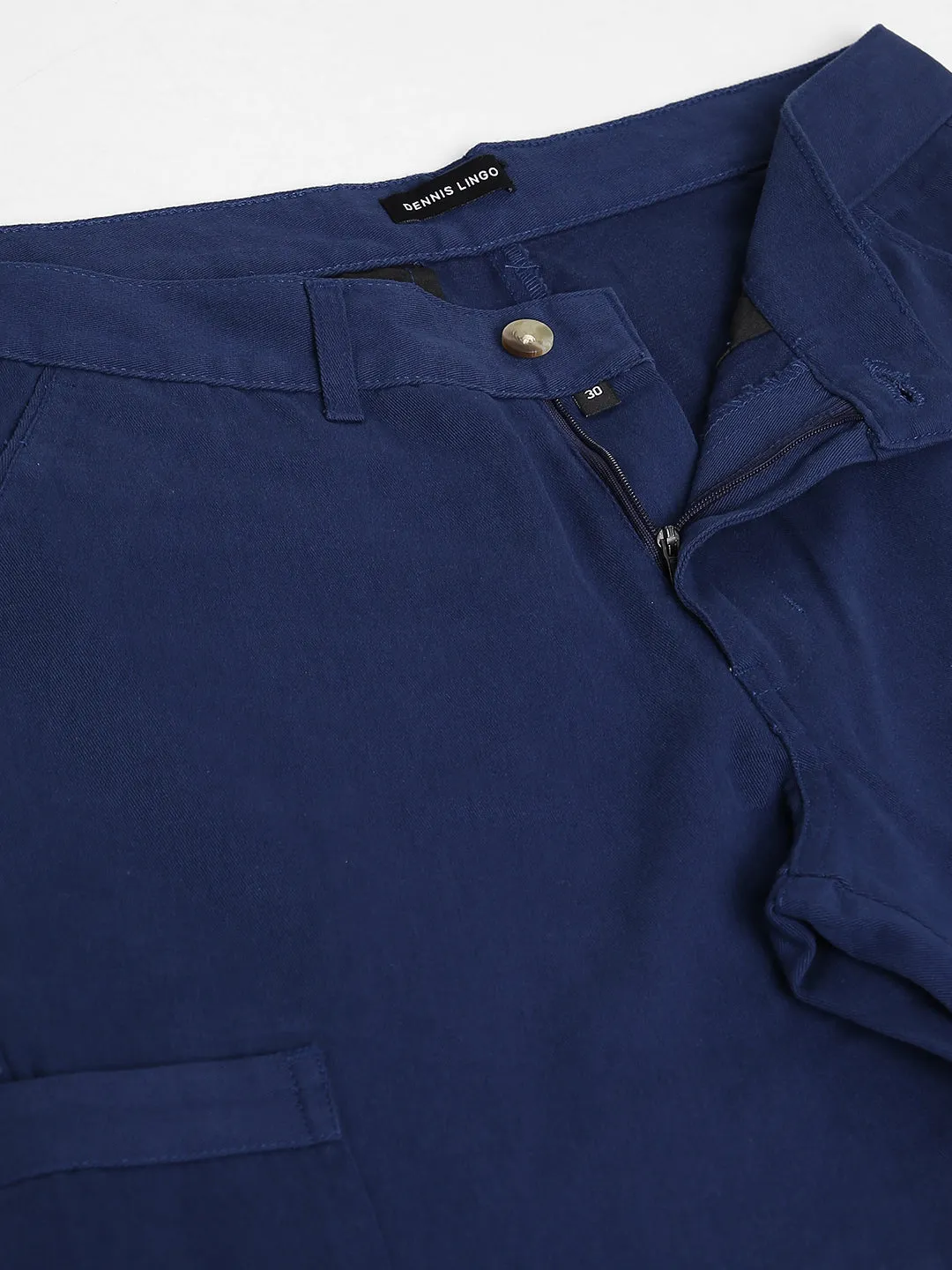 Men's Denim Blue Cargo Smart Casual Look For Season Essential