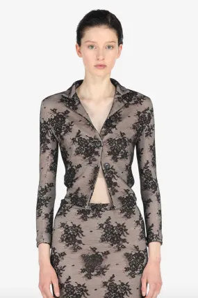 No. 21 - Tailored Lace Jacket: Black