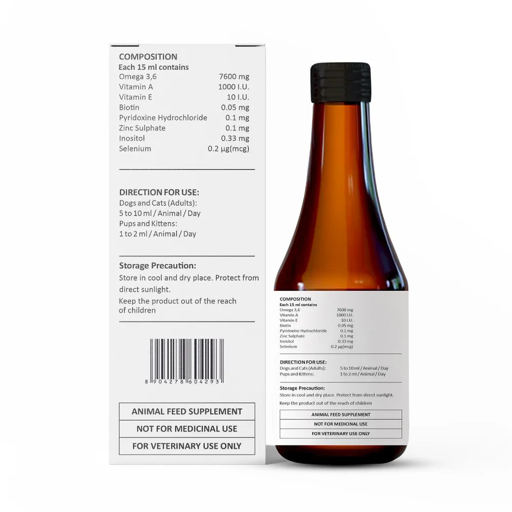 Petvit Omega 3   6 Syrup for Dogs and Cats