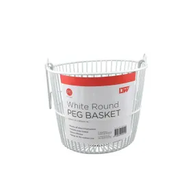 Round Peg Basket White