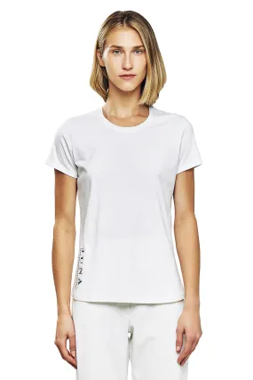 Short Sleeve Cotton T-Shirt with Embroidered Face Silhouette