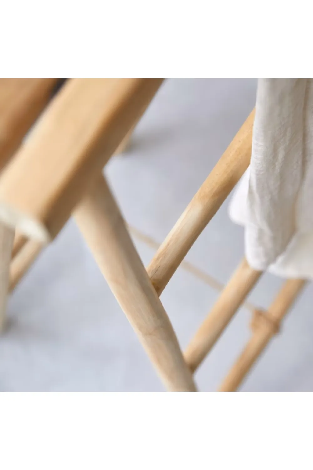 Solid Teak Ladder Towel Rack | Tikamoon Kilim