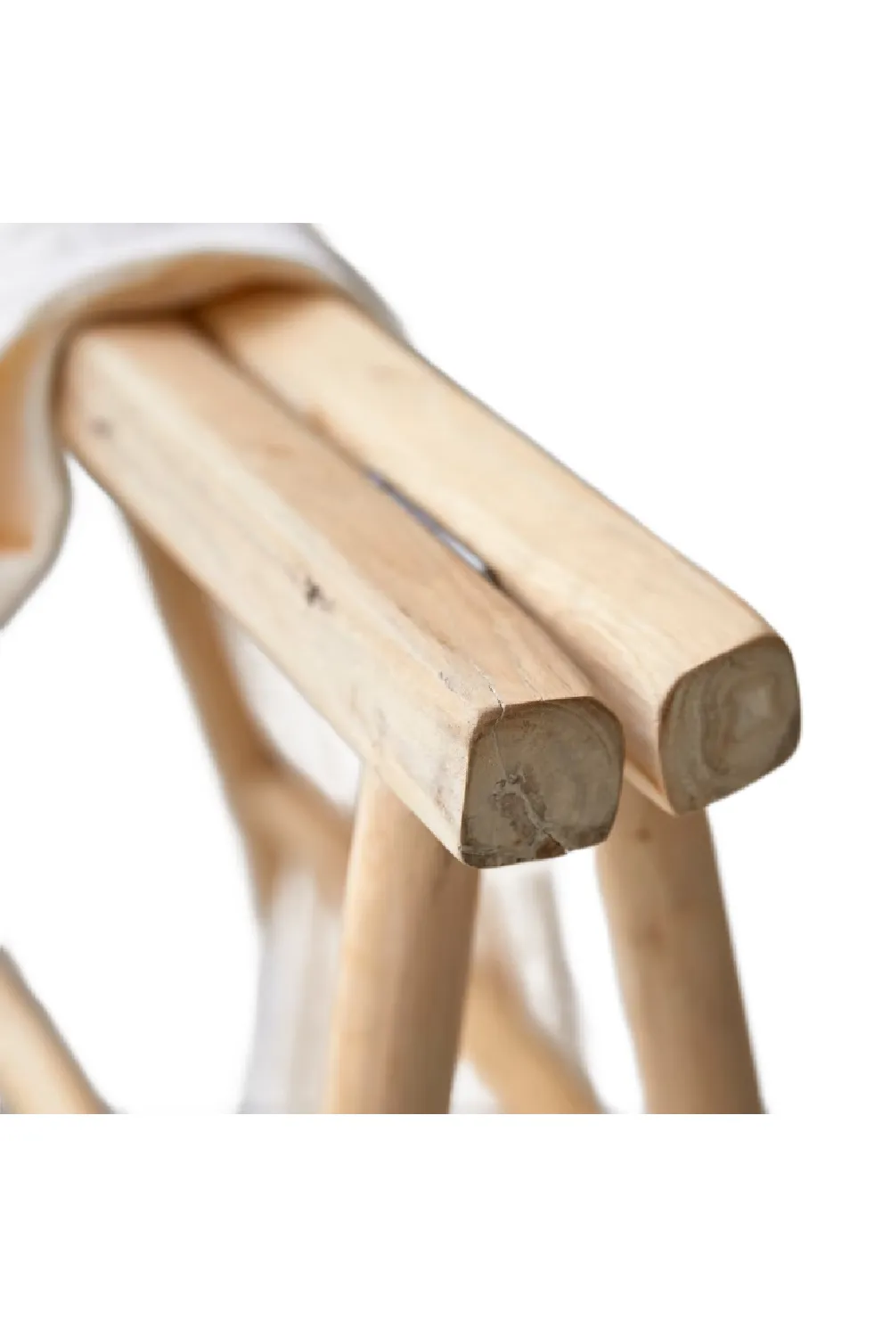 Solid Teak Ladder Towel Rack | Tikamoon Kilim