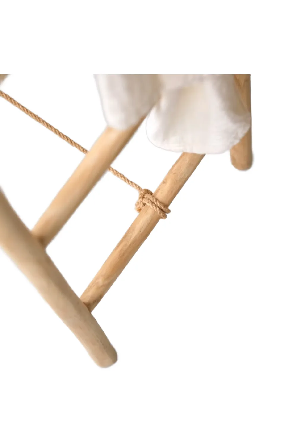 Solid Teak Ladder Towel Rack | Tikamoon Kilim