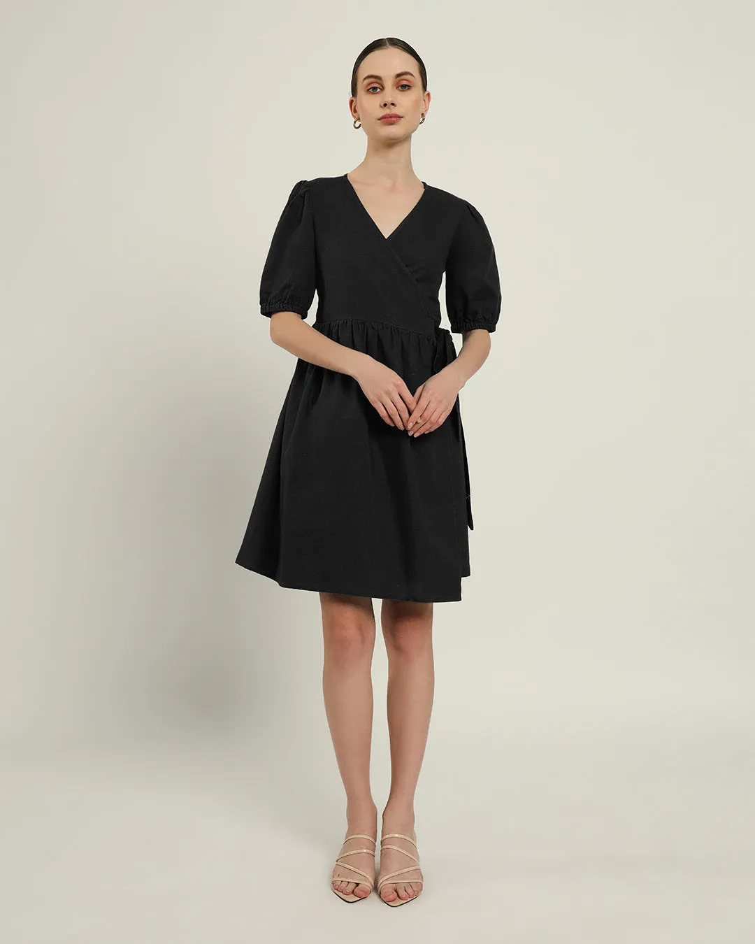 The Inzai Daisy Noir Linen Dress