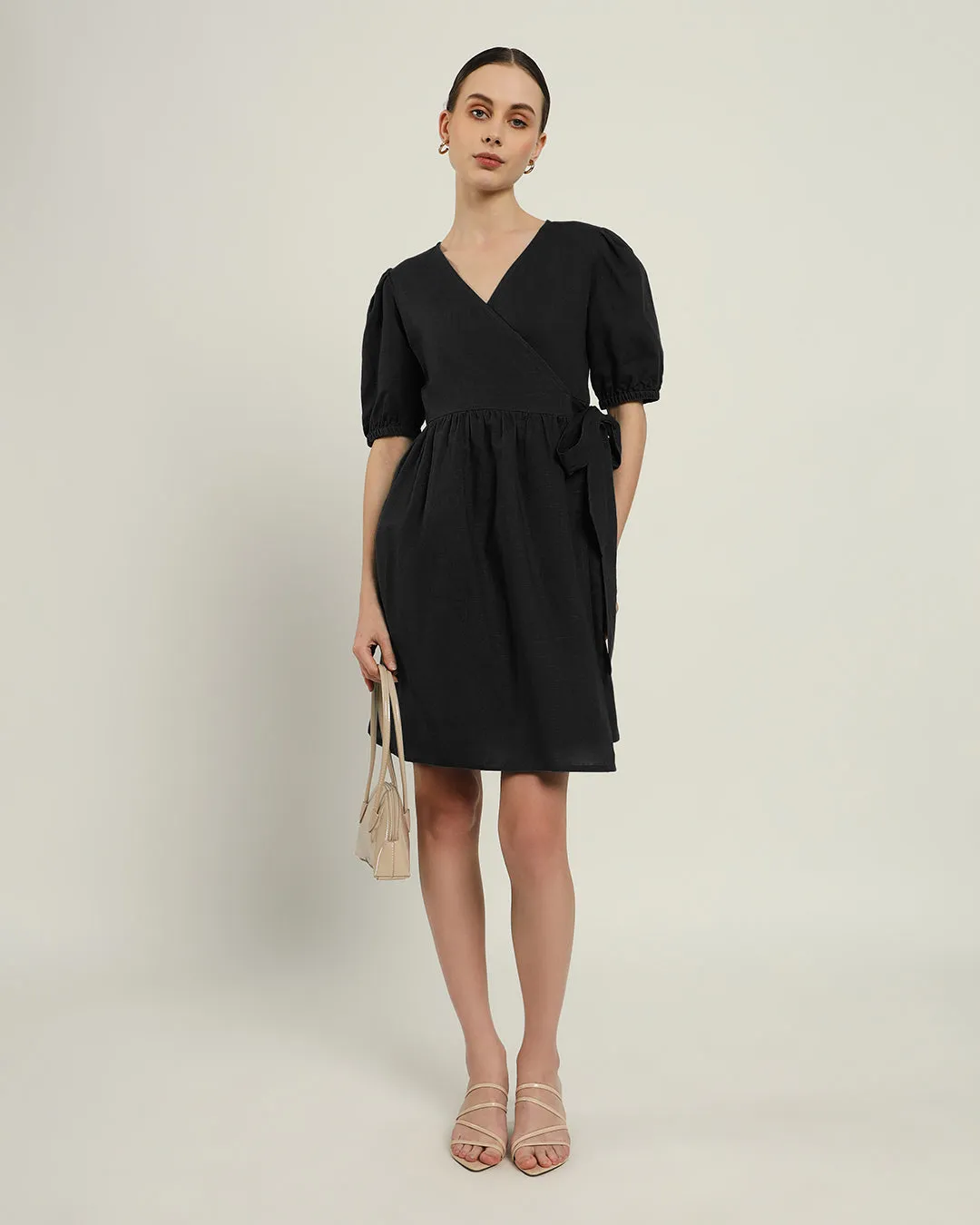The Inzai Daisy Noir Linen Dress