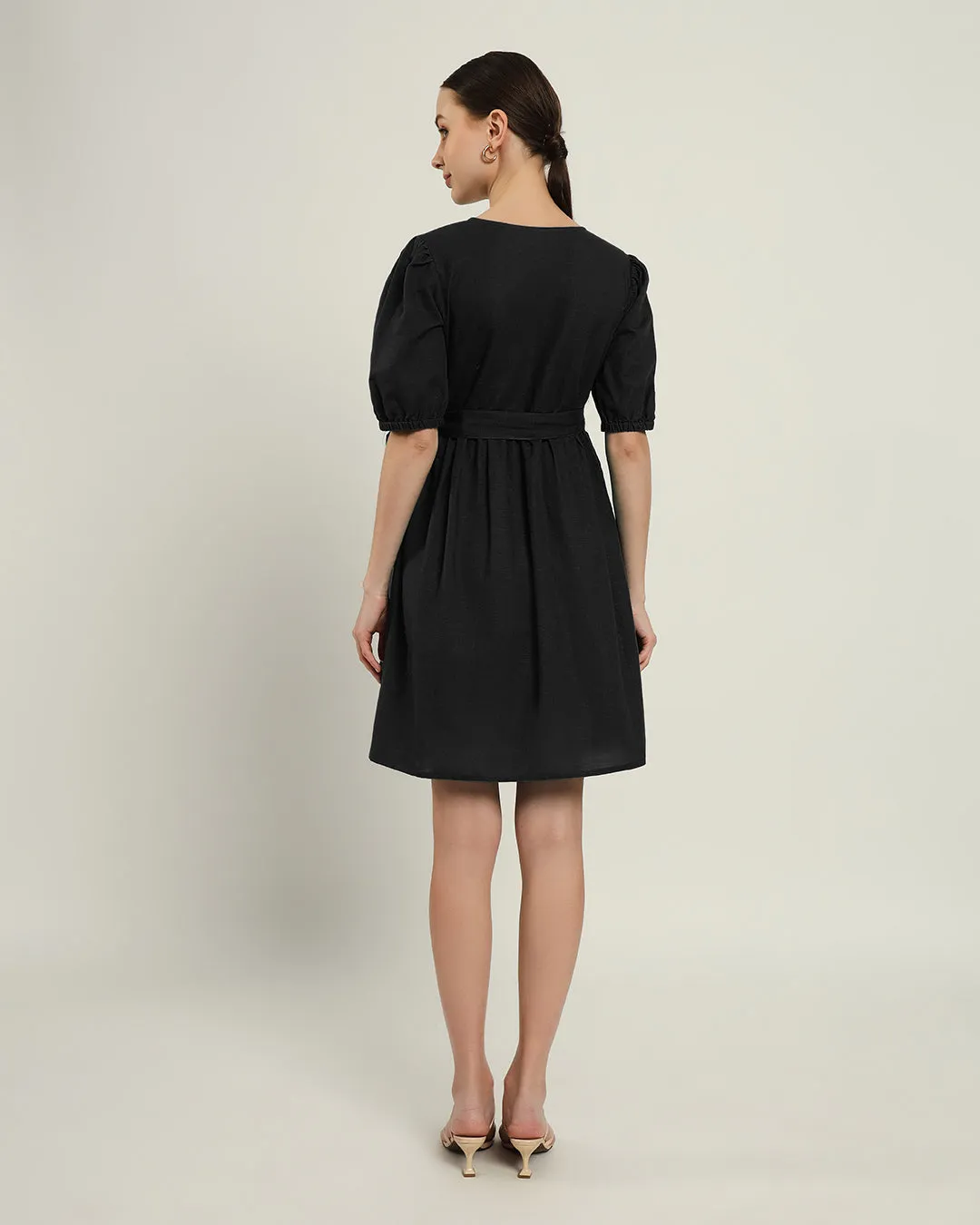 The Inzai Daisy Noir Linen Dress