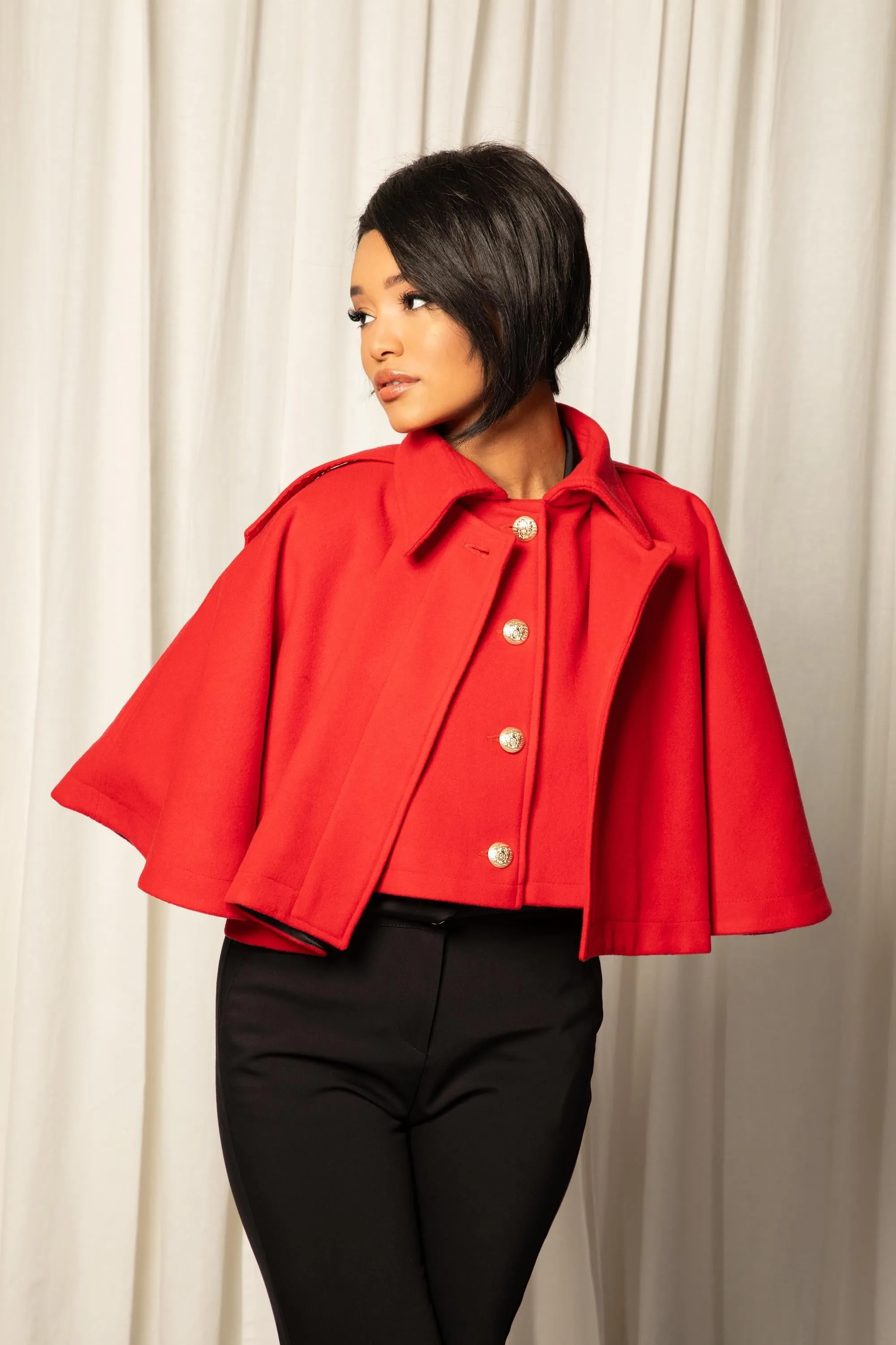 WOOL CLOAK COAT