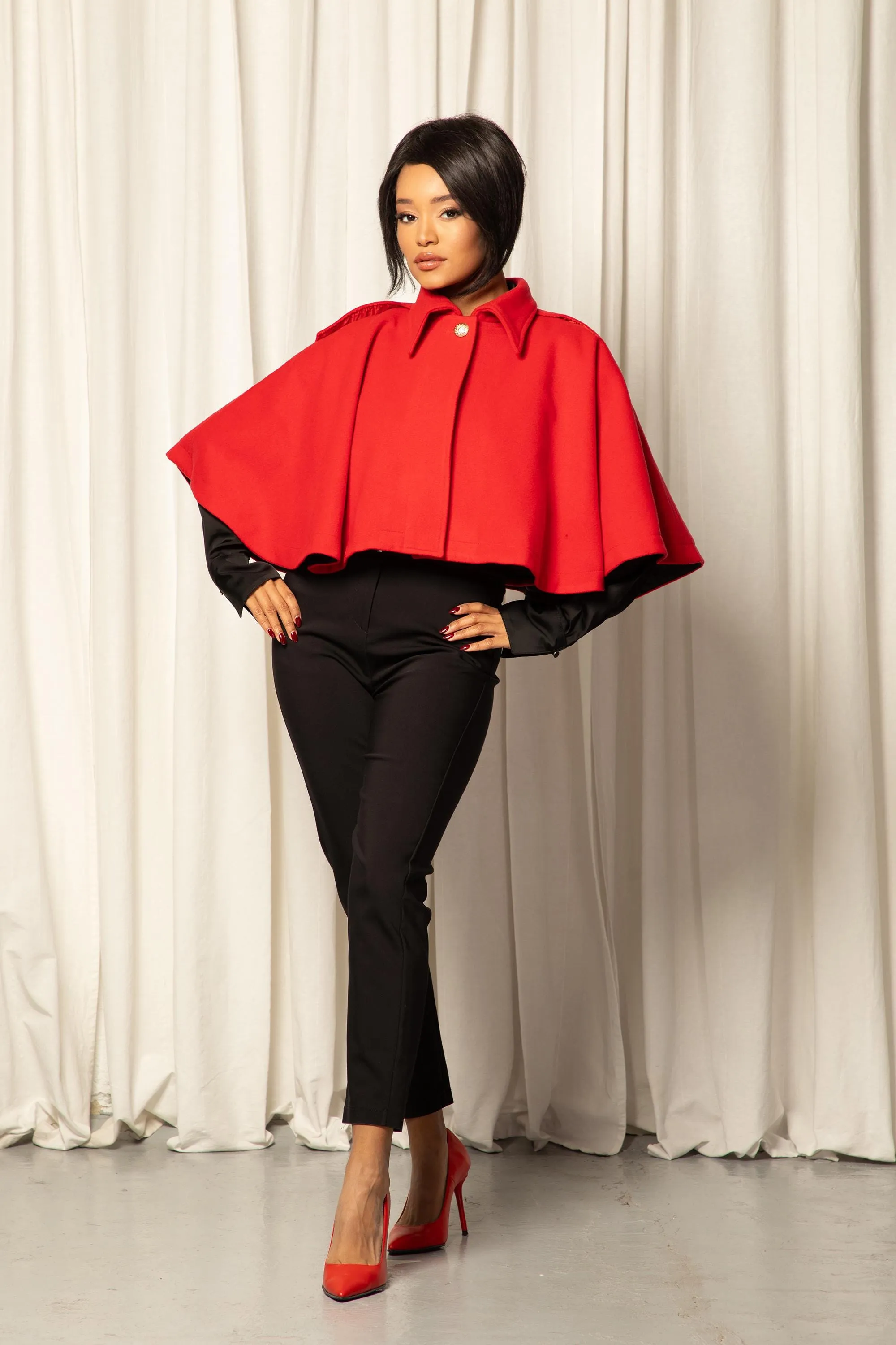 WOOL CLOAK COAT