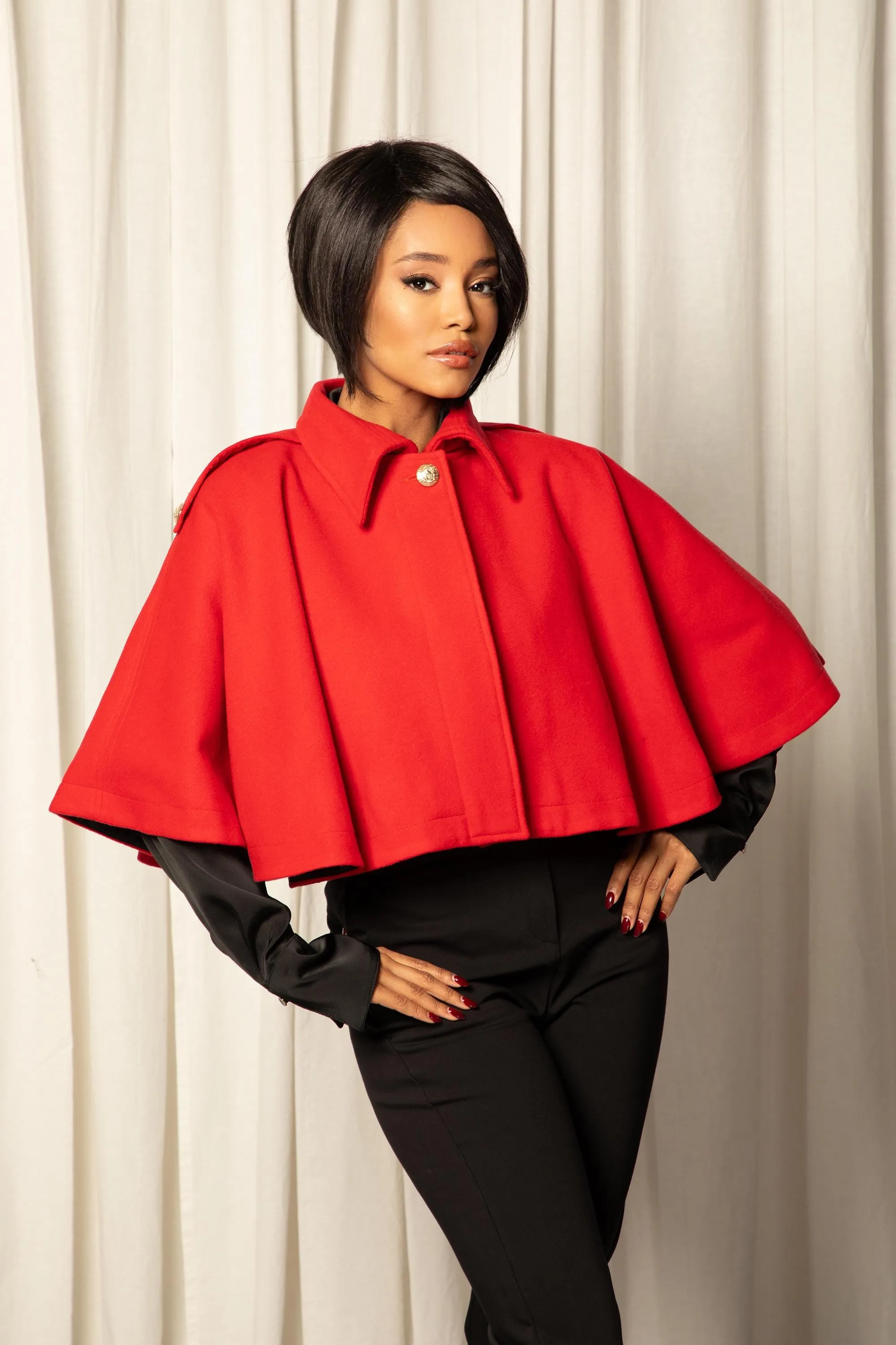 WOOL CLOAK COAT